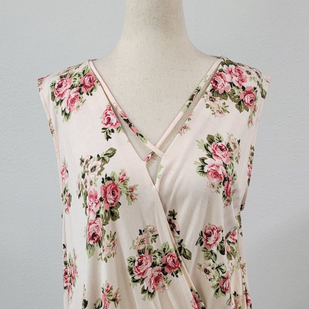 PLEIONE floral print wrap front blouse pink Sz S NEW - Picture 2 of 8